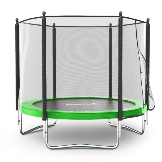 Батут UNIX Line Simple 8 ft (244 см) с внешней защитной сеткой, зеленый