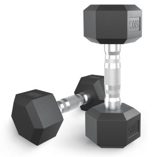 Гантель гексагональная UNIX Fit обрезиненная 5 кг / шт.