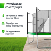Батут UNIX Line Simple 12 ft (366 см) с внутренней защитной сеткой, зеленый