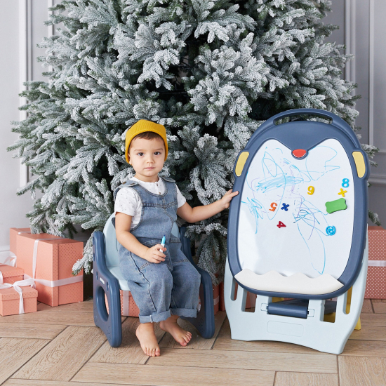 Развивающий детский мольберт UNIX Kids синий