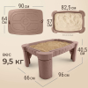 Песочница UNIX Kids Table / стол с крышкой 96 х 66 см коричневый
