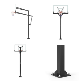 Баскетбольная стойка стационарная UNIX Line B-Stand-TG PRO 72"x42" R45 H230-305 см