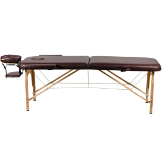 Массажный стол Atlas Sport складной 2-с 60 см деревянный + сумка в подарок (коричневый)