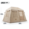 Надувная палатка UNIX Camp Vega 3х2 бежевый (+ навес)