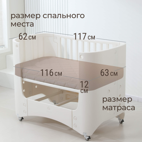 Детская кроватка UNIX Kids Premium / Премиум белый