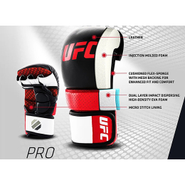 UFC PRO Перчатки для спарринга черные S/M