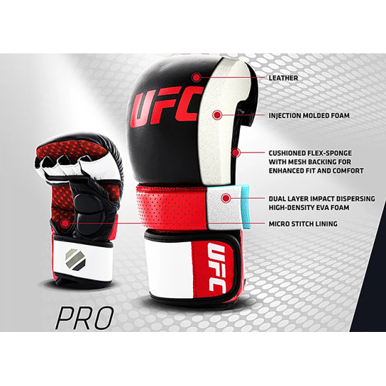 UFC PRO Перчатки для спарринга черные S/M