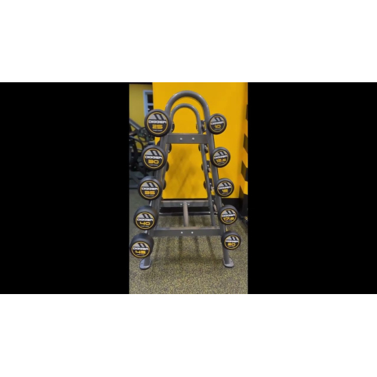 Комплект прямых фиксированных обрезиненных штанг 5 шт от 10 до 30кг