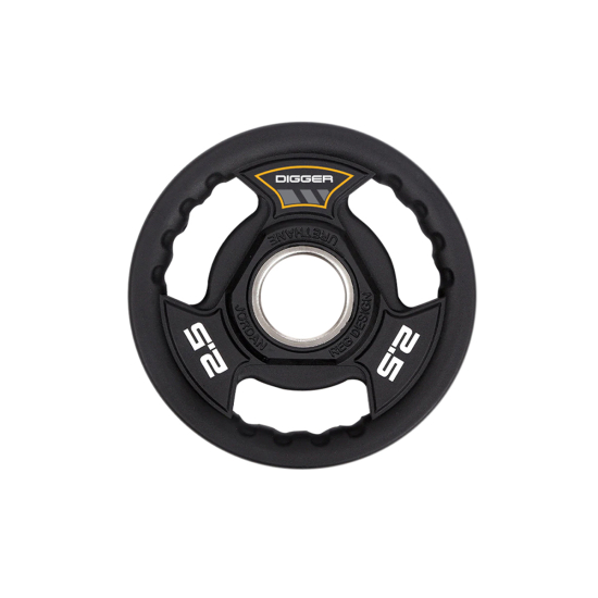 Диск олимпийский полиуретановый 3-х хватовый 2,5кг Hasttings Digger HD51C3A-2,5