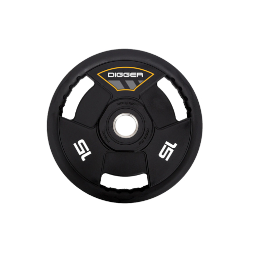 Диск олимпийский полиуретановый 3-х хватовый 15кг Hasttings Digger HD51C3A-15