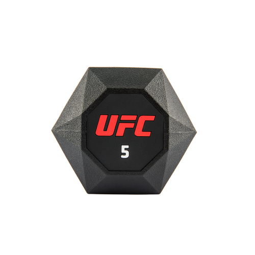 Комплект обрезиненных октагональных гантелей 10 пар от 2,5 до 25кг UFC Octagon Dumbbell