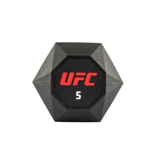 Комплект обрезиненных октагональных гантелей 10 пар от 2,5 до 25кг UFC Octagon Dumbbell