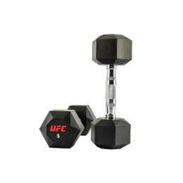 Комплект обрезиненных октагональных гантелей 10 пар от 2,5 до 25кг UFC Octagon Dumbbell