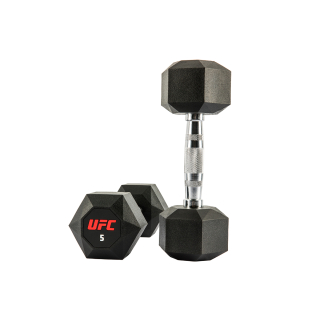 Комплект обрезиненных октагональных гантелей 10 пар от 2,5 до 25кг UFC Octagon Dumbbell