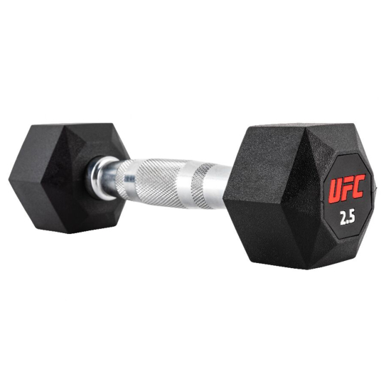 Комплект обрезиненных октагональных гантелей 5 пар от 10 до 20кг UFC Octagon Dumbbell