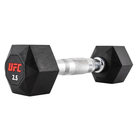 Комплект обрезиненных октагональных гантелей 5 пар от 10 до 20кг UFC Octagon Dumbbell