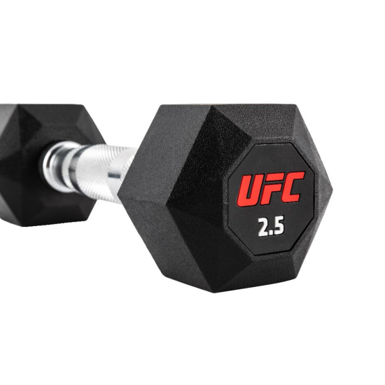 Комплект обрезиненных октагональных гантелей 5 пар от 10 до 20кг UFC Octagon Dumbbell