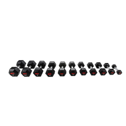Комплект обрезиненных октагональных гантелей 5 пар от 10 до 20кг UFC Octagon Dumbbell