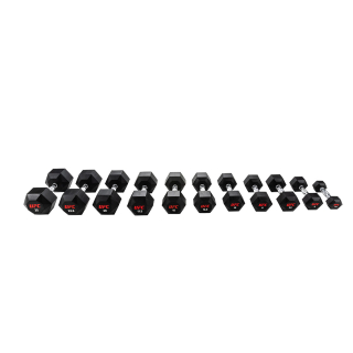 Комплект обрезиненных октагональных гантелей 5 пар от 10 до 20кг UFC Octagon Dumbbell