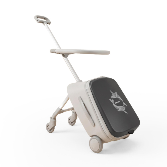 Чемодан UNIX Kids Коляска / Stroller Ocean серый