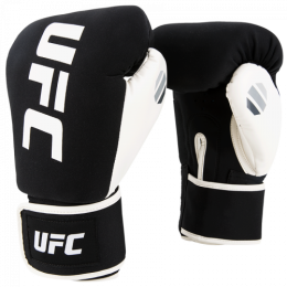 UFC Перчатки для бокса и ММА черные/белые - REG