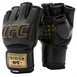 UFC Премиальные MMA тренировочные перчатки 6 унций чёрные L/XL