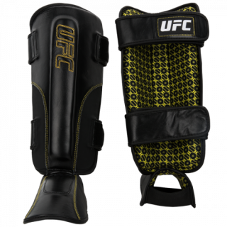 UFC Защита голени на липучках, черная - L/XL