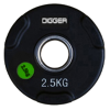 Диск олимпийский обрезиненный 3-х хватовый 2,5кг Hasttings Digger HD51C1C-2,5
