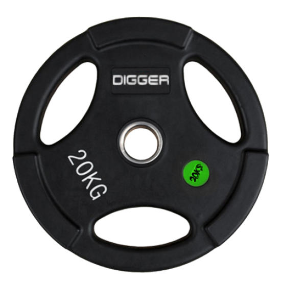 Диск олимпийский обрезиненный 3-х хватовый 20кг Hasttings Digger HD51C1C-20