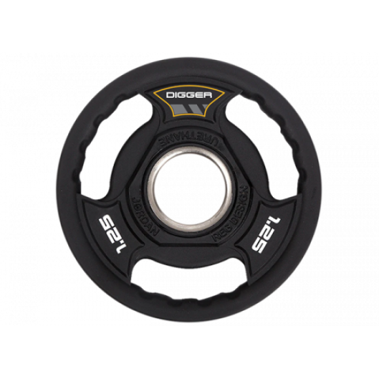 Диск олимпийский полиуретановый 3-х хватовый 1,25кг Hasttings Digger HD51C3A-1,25