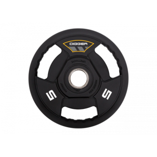 Диск олимпийский полиуретановый 3-х хватовый 5кг Hasttings Digger HD51C3A-5