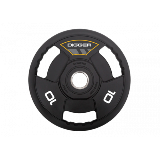 Диск олимпийский полиуретановый 3-х хватовый 10кг Hasttings Digger HD51C3A-10