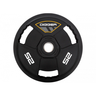 Диск олимпийский полиуретановый 3-х хватовый 25кг Hasttings Digger HD51C3A-25