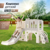 Игровой комплекс с горкой UNIX Kids Star / Звезда серый