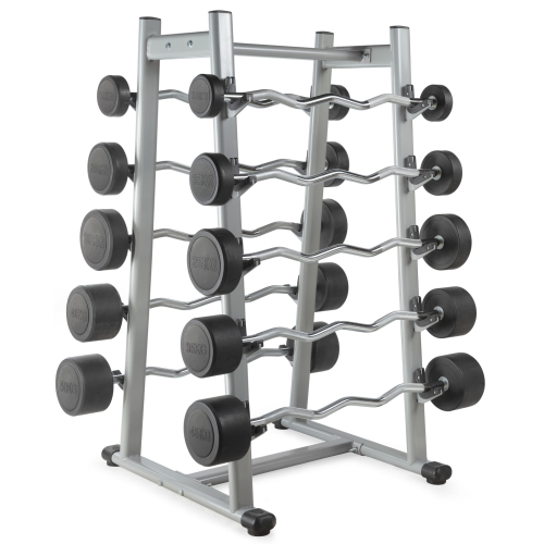 Штанга неразборная обрезиненная 15 кг. Изогнутый гриф. VictoryFit VF-DX5150