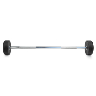 Штанга неразборная обрезиненная 15 кг. Прямой гриф. VictoryFit VF-DX4150