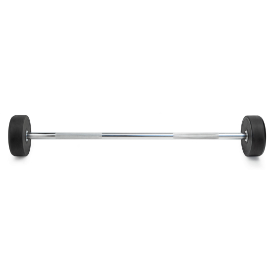 Штанга неразборная обрезиненная 15 кг. Прямой гриф. VictoryFit VF-DX4150