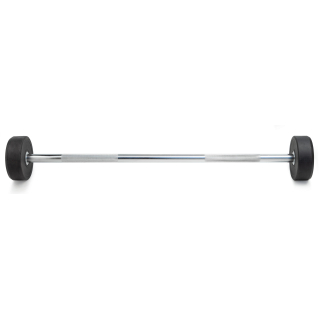 Штанга неразборная обрезиненная 20 кг. Прямой гриф. VictoryFit VF-DX4200