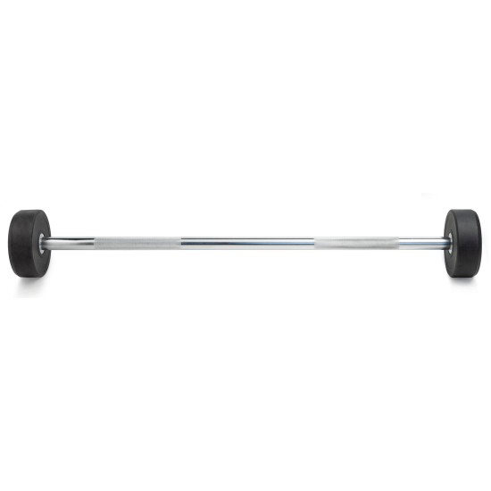 Штанга неразборная обрезиненная 20 кг. Прямой гриф. VictoryFit VF-DX4200