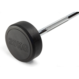 Штанга неразборная обрезиненная 20 кг. Прямой гриф. VictoryFit VF-DX4200