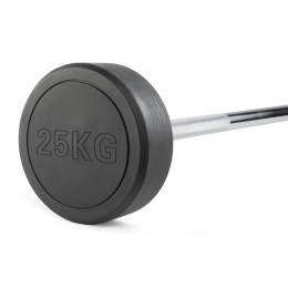 Штанга неразборная обрезиненная 25 кг. Прямой гриф. VictoryFit VF-DX4250