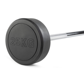 Штанга неразборная обрезиненная 25 кг. Прямой гриф. VictoryFit VF-DX4250