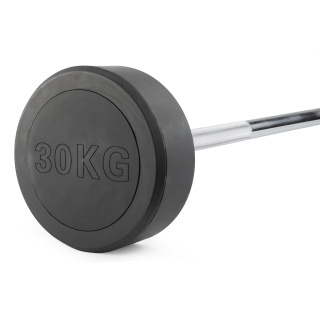 Штанга неразборная обрезиненная 30 кг. Прямой гриф. VictoryFit VF-DX4300