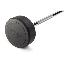 Штанга неразборная обрезиненная 30 кг. Прямой гриф. VictoryFit VF-DX4300