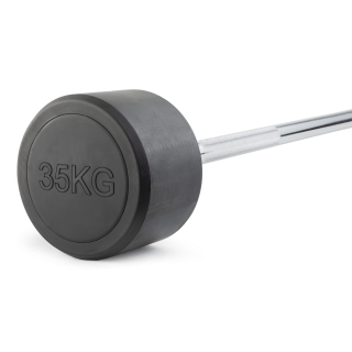 Штанга неразборная обрезиненная 35 кг. Прямой гриф. VictoryFit VF-DX4350