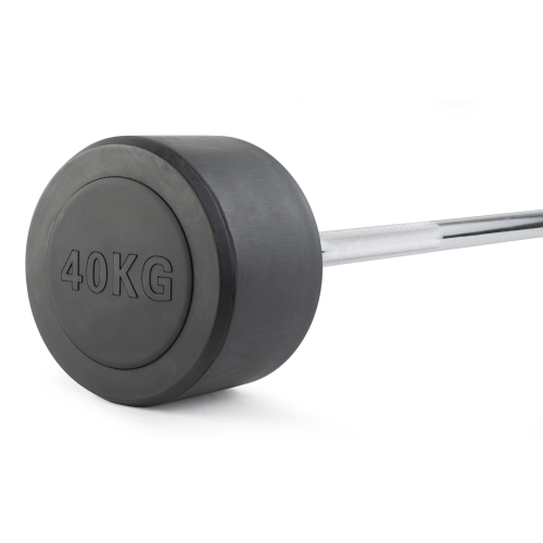 Штанга неразборная обрезиненная 40 кг. Прямой гриф. VictoryFit VF-DX4400