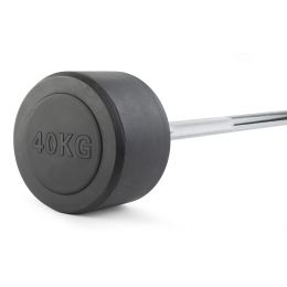 Штанга неразборная обрезиненная 40 кг. Прямой гриф. VictoryFit VF-DX4400