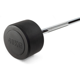 Штанга неразборная обрезиненная 40 кг. Прямой гриф. VictoryFit VF-DX4400