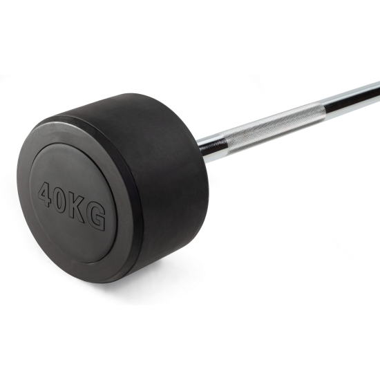 Штанга неразборная обрезиненная 40 кг. Прямой гриф. VictoryFit VF-DX4400