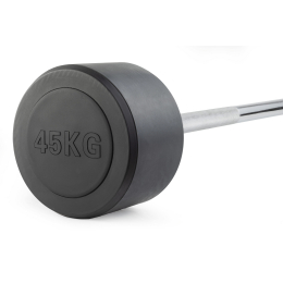 Штанга неразборная обрезиненная 45 кг. Прямой гриф. VictoryFit VF-DX4450